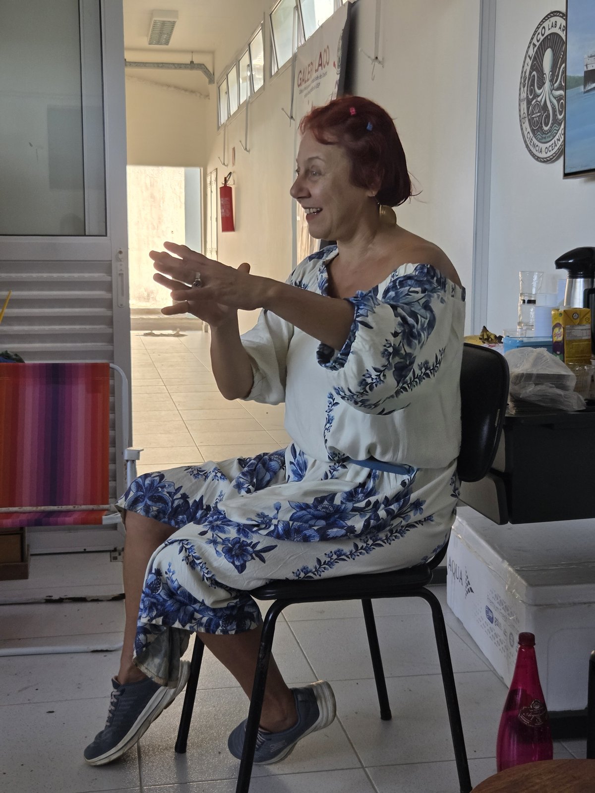 Fabiane Borges facilitando a dinâmica